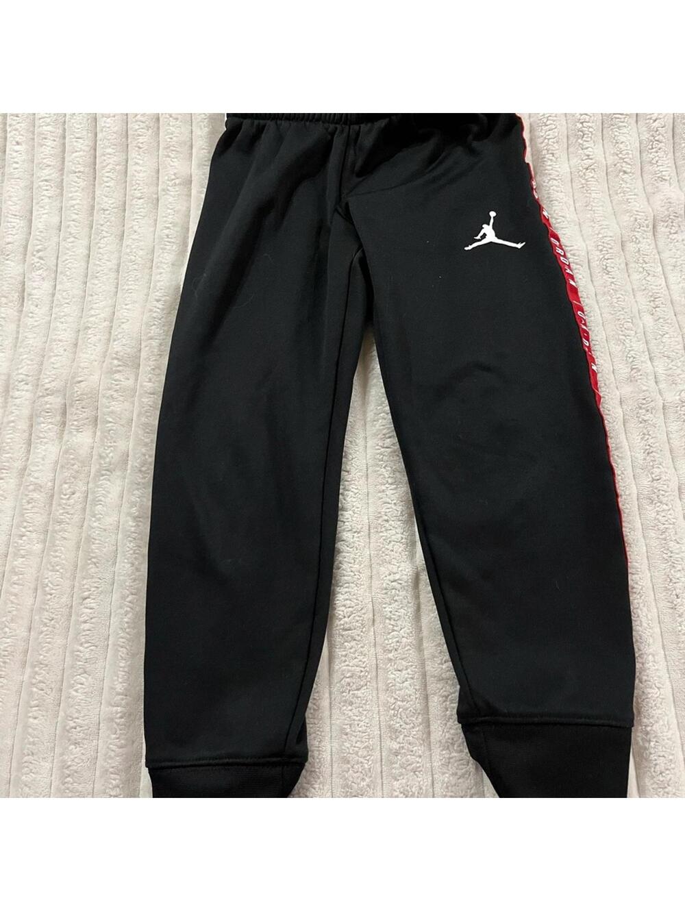Jordan Kids Black and Red Joggers Boys Size 6